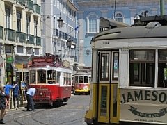 trams in Lissabon