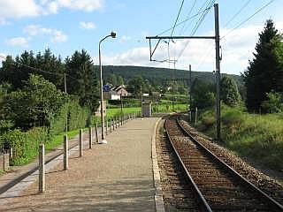 trein in de Ardennen