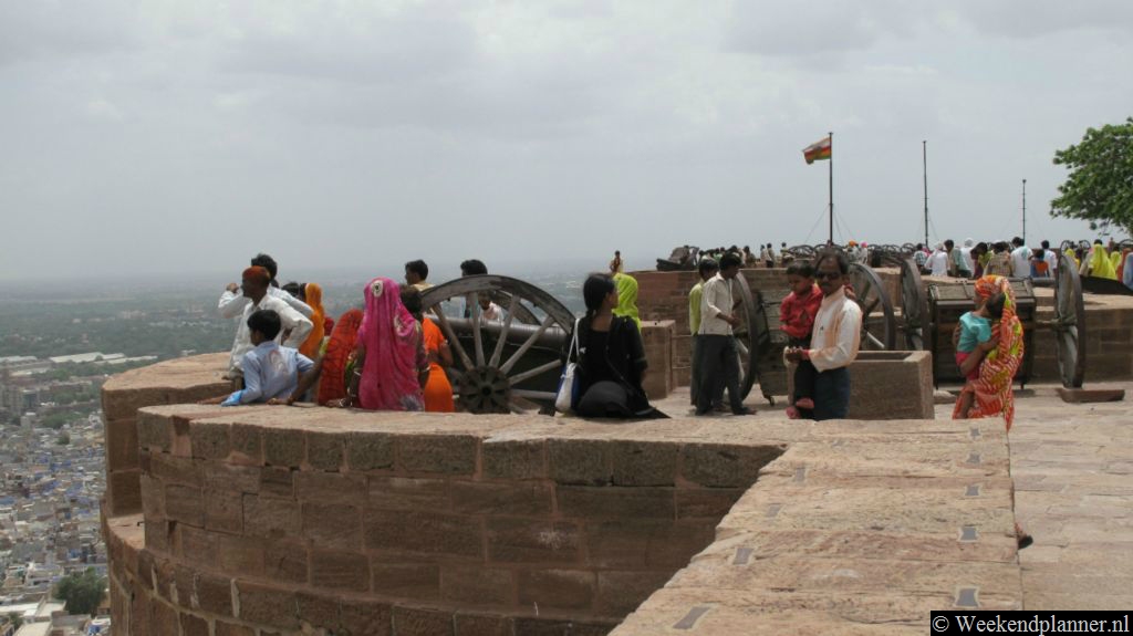 Vanuit het fort heb je een prachtig uitzicht op Jodphur.