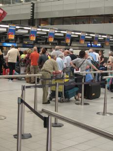 Inchecken op Schiphol