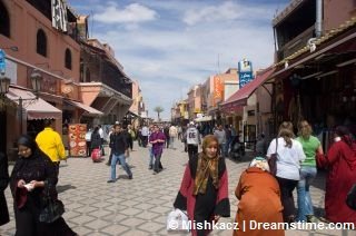 Winkelstraat in Marrakech