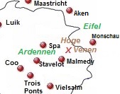 Kaart Ardennen